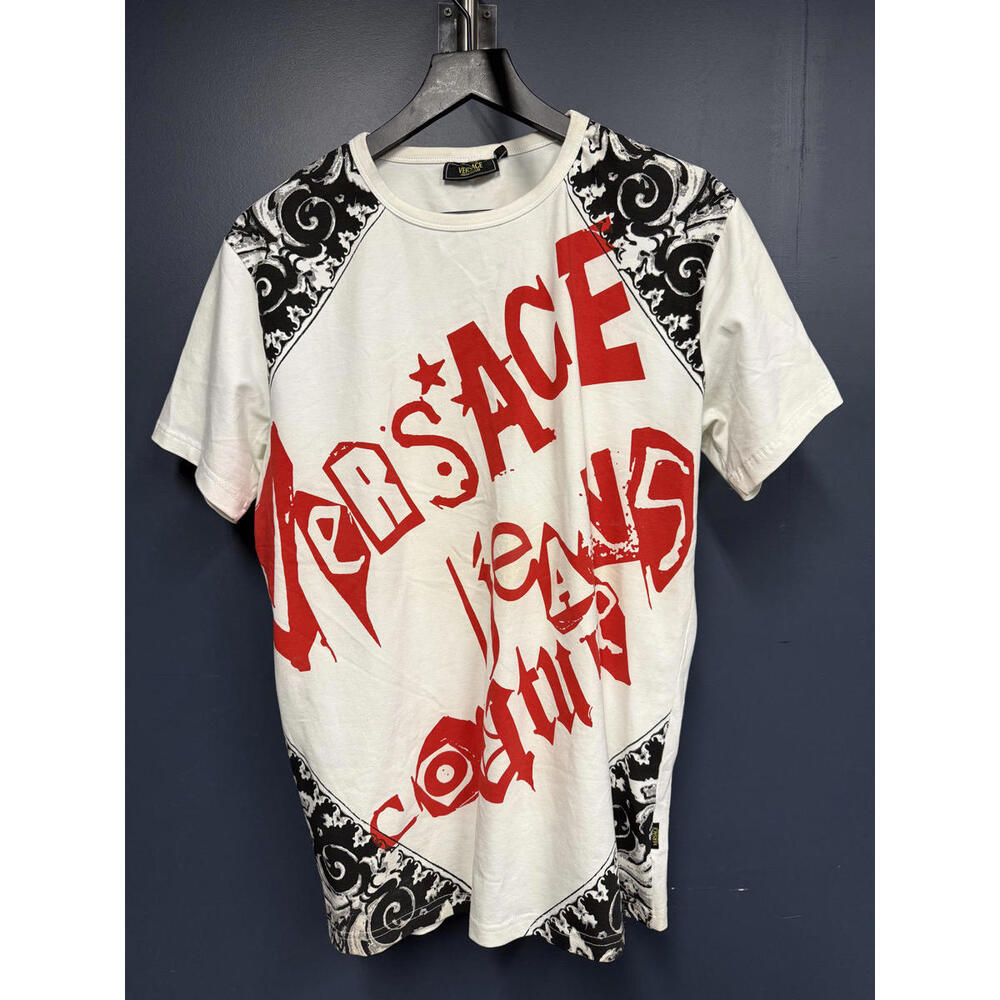 Authentic Versace Jeans Couture Newspaper Print T-Shirt